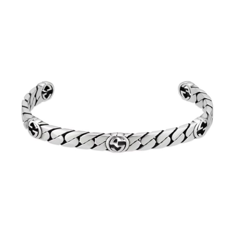 Silver Gucci Cuff Bracelet