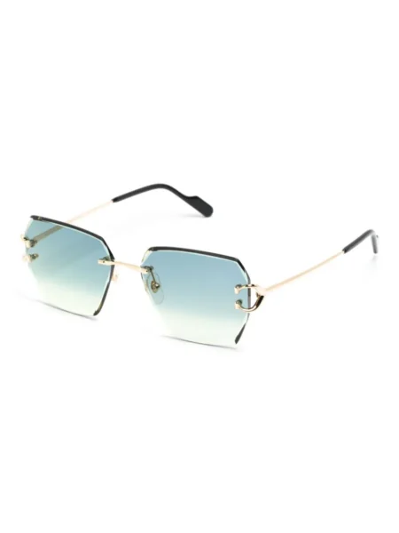 Buy Cartier Signature C Geometric Frame Sunglasses With Crypto